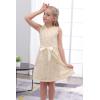 imageGORLYA Girls 34 Sleeve V Neck Elegant Retro Floral Lace Flower Girl Party Belt Dress for 414TBeige