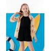 imageGORLYA Girls Floral Print Chiffon Beach Cardigan Cover ups Kids Casual Kimono Capes Swimsuit WrapsOrange Flower