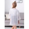 imageGORLYA Girls Floral Print Chiffon Beach Cardigan Cover ups Kids Casual Kimono Capes Swimsuit WrapsPurple Flower