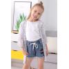 imageGORLYA Girls Floral Print Chiffon Beach Cardigan Cover ups Kids Casual Kimono Capes Swimsuit WrapsPurple Flower