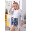 imageGORLYA Girls Floral Print Chiffon Beach Cardigan Cover ups Kids Casual Kimono Capes Swimsuit WrapsPurple Flower