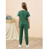 imageGORLYA Girls Pant Sets Clothing Suits Twist Knot Sweat Crop Tops and Casual Sweatpants 2PCS Tracksuit Outfits 614YGreen
