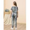 imageGORLYA Girls Pant Sets Clothing Suits Twist Knot Sweat Crop Tops and Casual Sweatpants 2PCS Tracksuit Outfits 614YWhite Tiedye