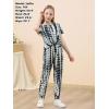 imageGORLYA Girls Pant Sets Clothing Suits Twist Knot Sweat Crop Tops and Casual Sweatpants 2PCS Tracksuit Outfits 614YWhite Tiedye