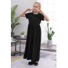 imageGORLYA Girls Short Sleeve Floral Print Loose Casual Long Maxi Dress with Pockets 412 YearsBlack