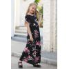 imageGORLYA Girls Short Sleeve Floral Print Loose Casual Long Maxi Dress with Pockets 412 YearsBlack Print