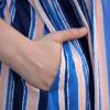 imageGORLYA Girls Short Sleeve Floral Print Loose Casual Long Maxi Dress with Pockets 412 YearsBlue Stripe Print