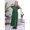 imageGORLYA Girls Short Sleeve Floral Print Loose Casual Long Maxi Dress with Pockets 412 YearsGreen