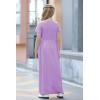 imageGORLYA Girls Short Sleeve Floral Print Loose Casual Long Maxi Dress with Pockets 412 YearsMauve