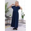imageGORLYA Girls Short Sleeve Floral Print Loose Casual Long Maxi Dress with Pockets 412 YearsNavy