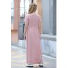 imageGORLYA Girls Short Sleeve Floral Print Loose Casual Long Maxi Dress with Pockets 412 YearsPink