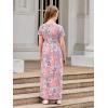 imageGORLYA Girls Short Sleeve Floral Print Loose Casual Long Maxi Dress with Pockets 412 YearsPink Print