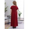 imageGORLYA Girls Short Sleeve Floral Print Loose Casual Long Maxi Dress with Pockets 412 YearsRed