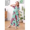 imageGORLYA Girls Short Sleeve Floral Print Loose Casual Long Maxi Dress with Pockets 412 YearsTeal Print