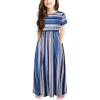 Blue Stripe Print