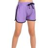 imageGORLYA 2 Pack Girls Active Wear Play up Workout Gym Athletic Sport Running Casual Dolphin ShortsBlackpurple