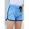 imageGORLYA 2 Pack Girls Active Wear Play up Workout Gym Athletic Sport Running Casual Dolphin ShortsBlue Tiedye
