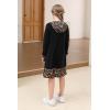 imageGORLYA Girls Raglan Long Sleeve Ruffle Hem Casual Sweatshirt Hooded Shift Dress for 414T KidsLeopard