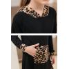 imageGORLYA Girls Raglan Long Sleeve Ruffle Hem Casual Sweatshirt Hooded Shift Dress for 414T KidsLeopard