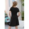 imageGORLYA Girls Short Sleeve Floral Print Casual Fit and Flare Party Dress with Pockets 412 YearsBlack Color