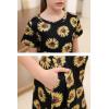 imageGORLYA Girls Short Sleeve Floral Print Casual Fit and Flare Party Dress with Pockets 412 YearsBlack Print
