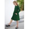 imageGORLYA Girls Short Sleeve Floral Print Casual Fit and Flare Party Dress with Pockets 412 YearsGreen  Long Sleeve