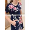imageGORLYA Girls Short Sleeve Floral Print Casual Fit and Flare Party Dress with Pockets 412 YearsNavy Print