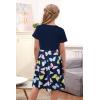 imageGORLYA Girls Short Sleeve Floral Print Casual Fit and Flare Party Dress with Pockets 412 YearsPbutterfly