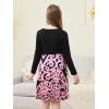 imageGORLYA Girls Short Sleeve Floral Print Casual Fit and Flare Party Dress with Pockets 412 YearsPpink Print  Long Sleeve