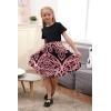 imageGORLYA Girls Short Sleeve Floral Print Casual Fit and Flare Party Dress with Pockets 412 YearsPpink Print