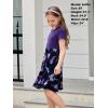 imageGORLYA Girls Short Sleeve Floral Print Casual Fit and Flare Party Dress with Pockets 412 YearsPpurple Print