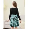 imageGORLYA Girls Short Sleeve Floral Print Casual Fit and Flare Party Dress with Pockets 412 YearsPteal Print  Long Sleeve