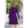 imageGORLYA Girls Short Sleeve Floral Print Casual Fit and Flare Party Dress with Pockets 412 YearsPurple Color  Long Sleeve