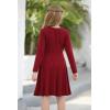 imageGORLYA Girls Short Sleeve Floral Print Casual Fit and Flare Party Dress with Pockets 412 YearsWine Red Color  Long Sleeve