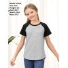 imageGORLYA 3 Pack Girls Contrast Patchwork Raglan Sleeve T Shirt Basic Long Sleeve Casual Tee Tops Multipacks for 816YLeopardblackwine Red 3 Pack  Short Sleeve