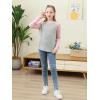 imageGORLYA 3 Pack Girls Contrast Patchwork Raglan Sleeve T Shirt Basic Long Sleeve Casual Tee Tops Multipacks for 816YPurple Plaidpinknavy 3 Pack