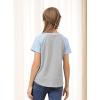 imageGORLYA 3 Pack Girls Contrast Patchwork Raglan Sleeve T Shirt Basic Long Sleeve Casual Tee Tops Multipacks for 816YRed Plaidlight Bluepurple 3 Pack  Short Sleeve