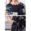 imageGORLYA Girls 34 Sleeve Casual Scalloped Edge Aline Belted Dress with Pockets for 414T KidsBlack Print