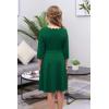 imageGORLYA Girls 34 Sleeve Casual Scalloped Edge Aline Belted Dress with Pockets for 414T KidsGreen