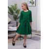 imageGORLYA Girls 34 Sleeve Casual Scalloped Edge Aline Belted Dress with Pockets for 414T KidsGreen