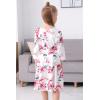 imageGORLYA Girls 34 Sleeve Casual Scalloped Edge Aline Belted Dress with Pockets for 414T KidsPink Flower