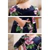 imageGORLYA Girls 34 Sleeve Casual Scalloped Edge Aline Belted Dress with Pockets for 414T KidsPurple Flower
