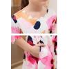 imageGORLYA Girls 34 Sleeve Casual Scalloped Edge Aline Belted Dress with Pockets for 414T KidsWhite Print