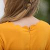 imageGORLYA Girls 34 Sleeve Casual Scalloped Edge Aline Belted Dress with Pockets for 414T KidsYellow