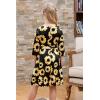 imageGORLYA Girls 34 Sleeve Casual Scalloped Edge Aline Belted Dress with Pockets for 414T KidsYellow Flower