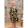 imageGORLYA Girls 34 Sleeve Casual Scalloped Edge Aline Belted Dress with Pockets for 414T KidsYellow Flower