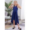 imageGORLYA Girls Elegant Halter Neck Floral Lace HiLo Flower Girl Birthday Party Dress for 414T KidsBlue