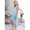imageGORLYA Girls Elegant Halter Neck Floral Lace HiLo Flower Girl Birthday Party Dress for 414T KidsLight Blue