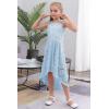 imageGORLYA Girls Elegant Halter Neck Floral Lace HiLo Flower Girl Birthday Party Dress for 414T KidsLight Blue