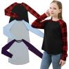 Red Plaid+light Blue+purple (3 Pack)